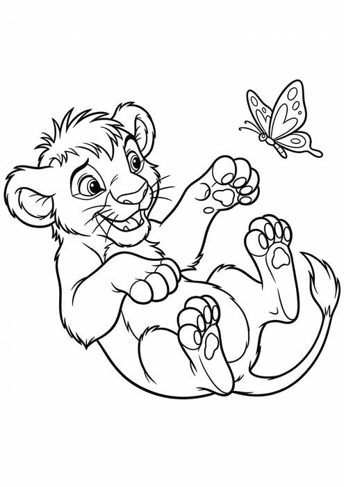 löwe ausmalbild baby