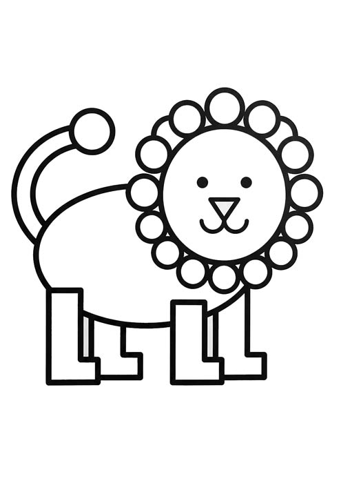 löwe ausmalbild einfach