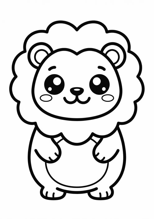 löwe ausmalbild süß