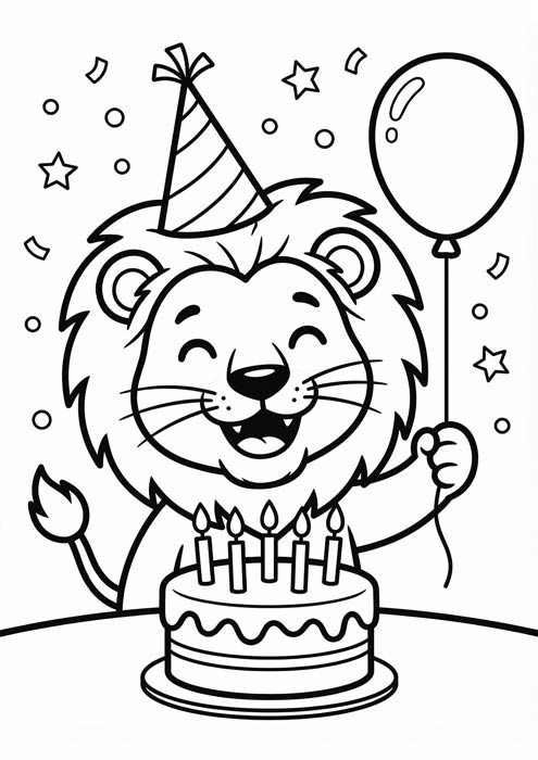 löwe feiert geburtstag