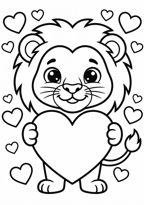 löwe mit herz