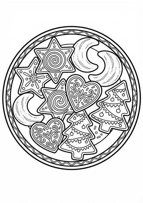 weihnachtsgebäck zum ausmalen