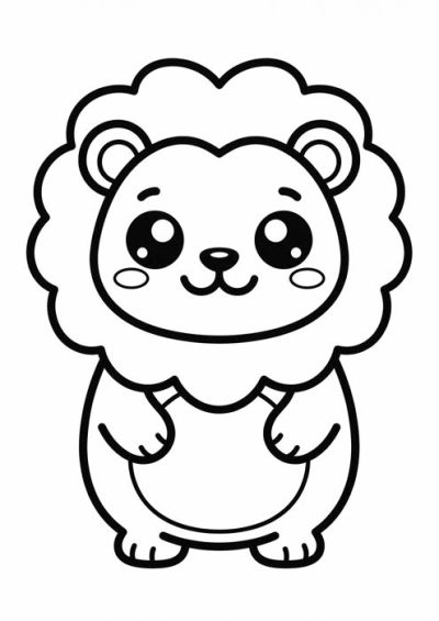 löwe ausmalbild süß