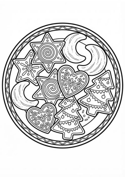 weihnachtsgebäck zum ausmalen